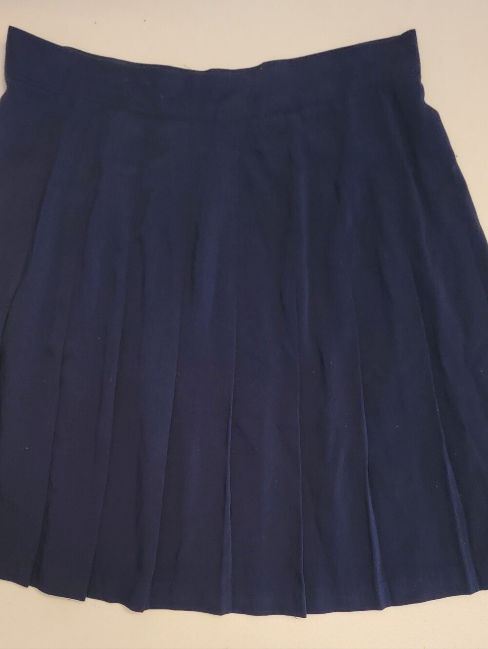16 Petite Worthington Navy Blue A-line Pleated Skirt